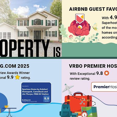 Spacious Home By Kalahari Waterpark, Camelback And Jim Thorpe, Free Ev Station Albrightsville Extérieur photo